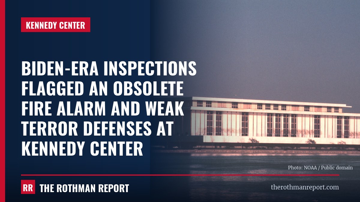 Biden-era inspections flagged an obsolete fire alarm and weak terror defenses at Kennedy Center