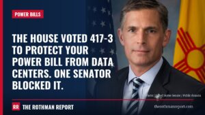 The House voted 417-3 to protect your power bill from data centers. One senator blocked it.