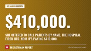 She offered to call patients by name. The hospital fired her. Now it's paying $410,000.