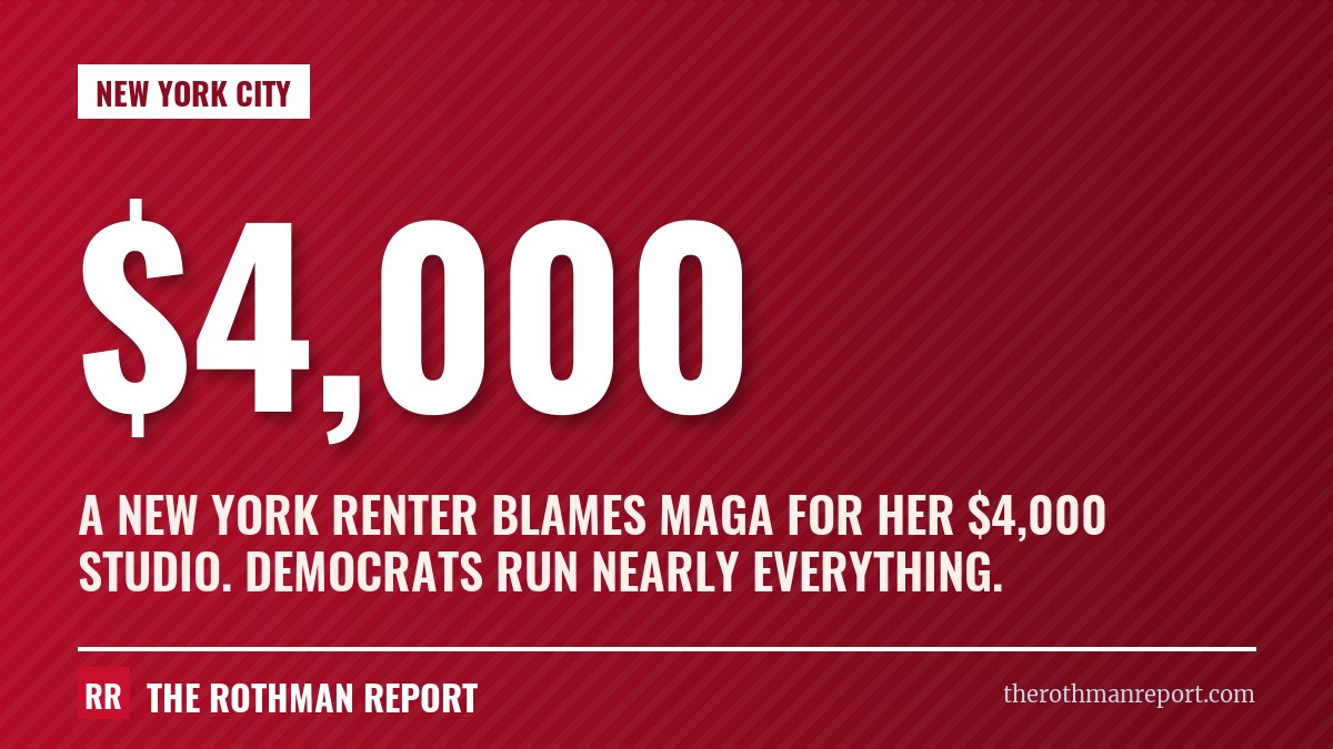 A New York renter blames MAGA for her $4,000 studio. Democrats run nearly everything.