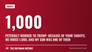 Peterbilt worker to Trump: because of your tariffs, we hired 1,000, and my son was one of them