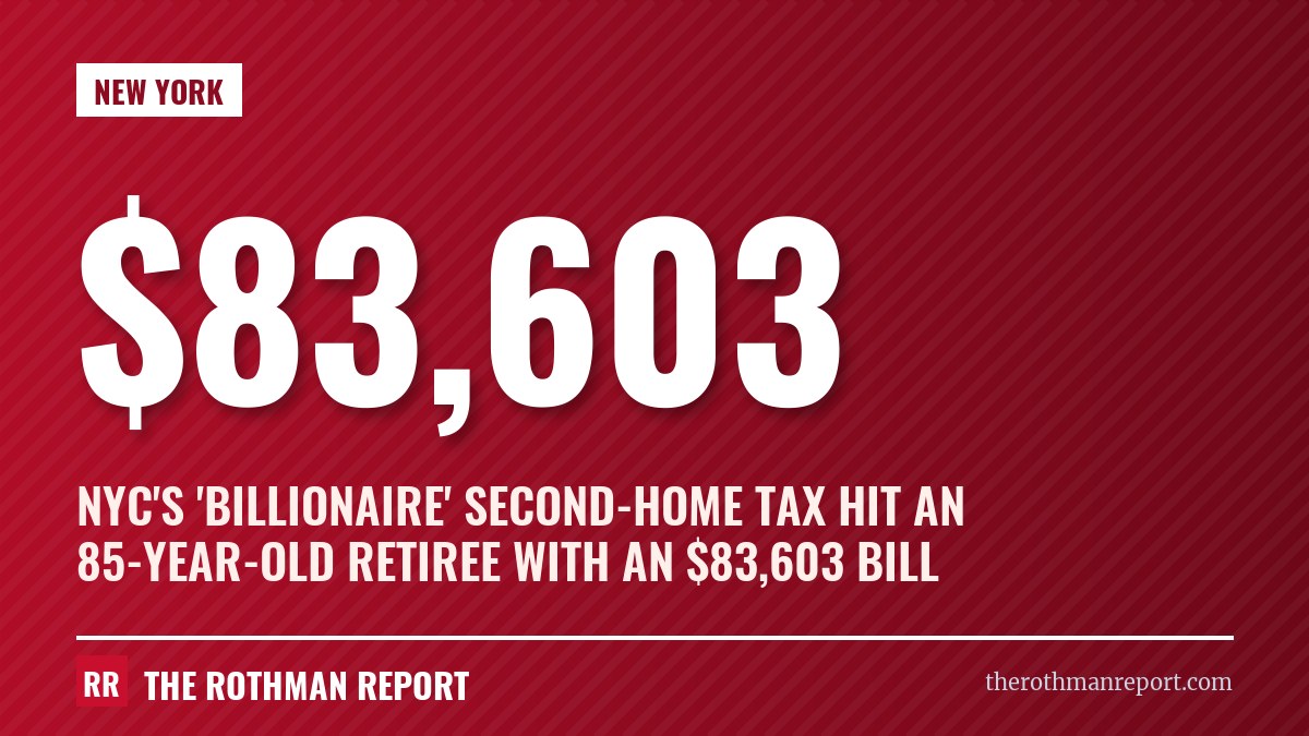 NYC's 'billionaire' second-home tax hit an 85-year-old retiree with an $83,603 bill