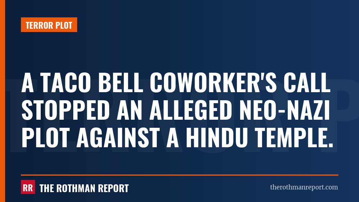 A Taco Bell coworker's call stopped an alleged neo-Nazi plot against a Hindu temple.