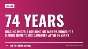 Digging under a building on Tarawa brought a Marine home to his daughter after 74 years
