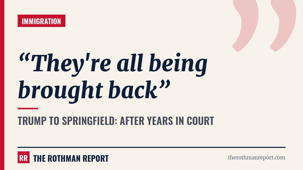 Trump to Springfield: 'They're all being brought back' after years in court