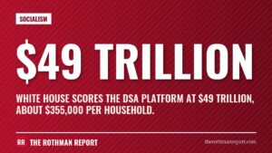 White House scores the DSA platform at $49 trillion, about $355,000 per household.